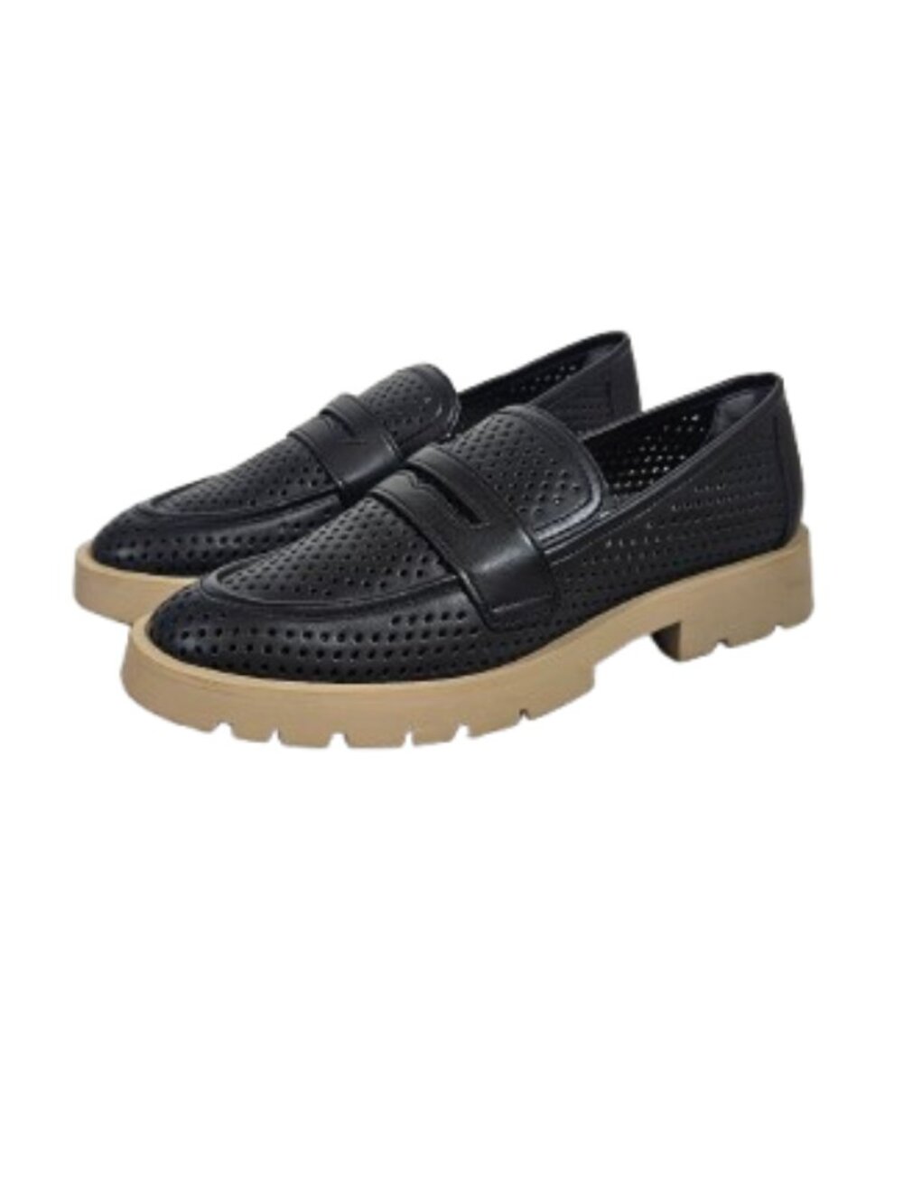 Dolce Vita Black Easely Perforated Lug Loafer Women's Size 10 NWT